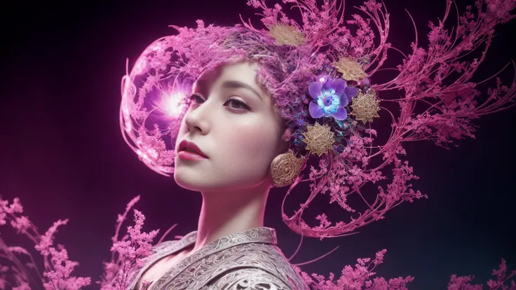 mechanical android flower by, earnst haeckel, james jean. generative art, baroque, intricate patterns, fractalism, movie still, photorealistic, vibrant peacock feathers, intricate, elegant, highly detailed, digital painting, artstation, smooth, sharp focus, illustration, outrun, vaporware,
1 girl, solo
beautiful detailed intricate insanely detailed octane render trending on artstation, 8 k artistic photography, volumetric lighting, beautiful, rich deep colors masterpiece, sharp focus, ultra detailed,