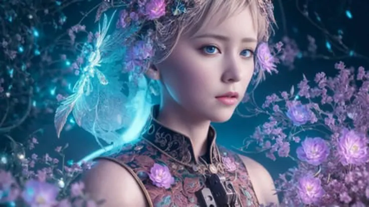 mechanical android flower by, earnst haeckel, james jean. generative art, baroque, intricate patterns, fractalism, movie still, photorealistic, vibrant peacock feathers, intricate, elegant, highly detailed, digital painting, artstation, smooth, sharp focus, illustration, outrun, vaporware,
1 girl, solo
beautiful detailed intricate insanely detailed octane render trending on artstation, 8 k artistic photography, volumetric lighting, beautiful, rich deep colors masterpiece, sharp focus, ultra detailed,