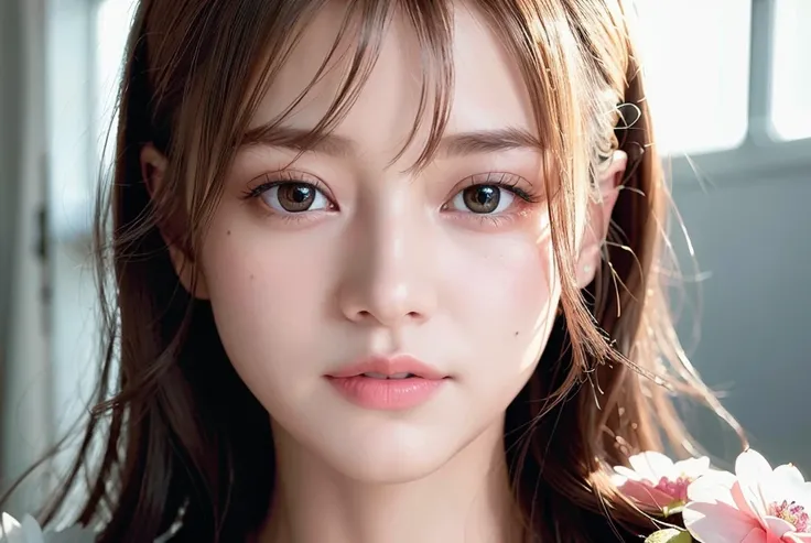 best quality, realistic, photorealistic, award-winning illustration, (intricate details:1.2), (delicate detailed), (intricate details), (cinematic light, best quality Backlights), clear line,fashion girl, sharp focus, realistic face,detailed face,official art, unity 8k wallpaper, ultra high res, (photorealistic:1.5), looking at viewer, ulzzang-6500,<lora:taiwanDollLikeness_v10:0.2>, <lora:koreanDollLikeness_v10:0.2>, <lora:japaneseDollLikeness_v10:0.2>, <lora:breastinclassBetter_v13:0.3>