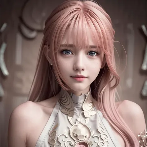 (RAW photo:1.2), (photorealistic:1.4),(intricate details:1.2),(masterpiece:1.3),(best quality:1.4), (ultra highres:1.2), cinema lighting, ultra high res,(detailed eyes),(detailed facial features),(detailed clothes features), (full body), HDR, 8k resolution, looking at viewer, skin tight, (shiny skin),(slender girl), dreamlike, narrow waist, (extreme detailed illustration), blue eyes, 1girl, cute, innocent, (smile), (innocent smile), skinny body, indoors, breasts, large breasts, busty, <lora:yaeMikoRealistic_yaemikoMixed:0.8>, (pink hair), long hair,  <hypernet:sxzBloom_sxzBloom:1>,  <lora:cuteKoreanGirlLora_cuteKoreanGirlLora:0.3>