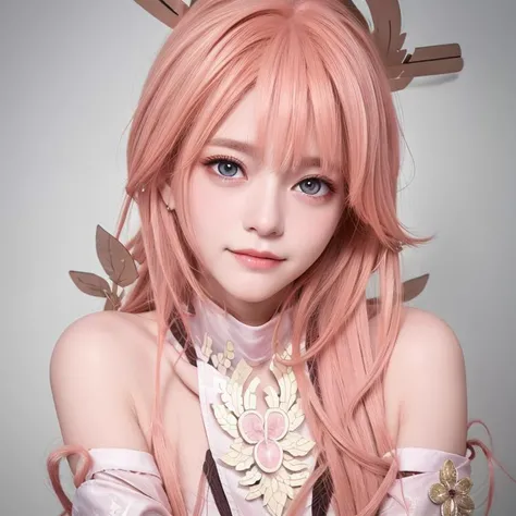 (RAW photo:1.2), (photorealistic:1.4),(intricate details:1.2),(masterpiece:1.3),(best quality:1.4), (ultra highres:1.2), cinema lighting, ultra high res,(detailed eyes),(detailed facial features),(detailed clothes features), (full body), HDR, 8k resolution, looking at viewer, skin tight, (shiny skin),(slender girl), dreamlike, narrow waist, (extreme detailed illustration), blue eyes, 1girl, cute, innocent, (smile), (innocent smile), skinny body, indoors, breasts, large breasts, busty, <lora:yaeMikoRealistic_yaemikoMixed:1>, (pink hair), long hair, <lora:cuteKoreanGirlLora_cuteKoreanGirlLora:0.4>,