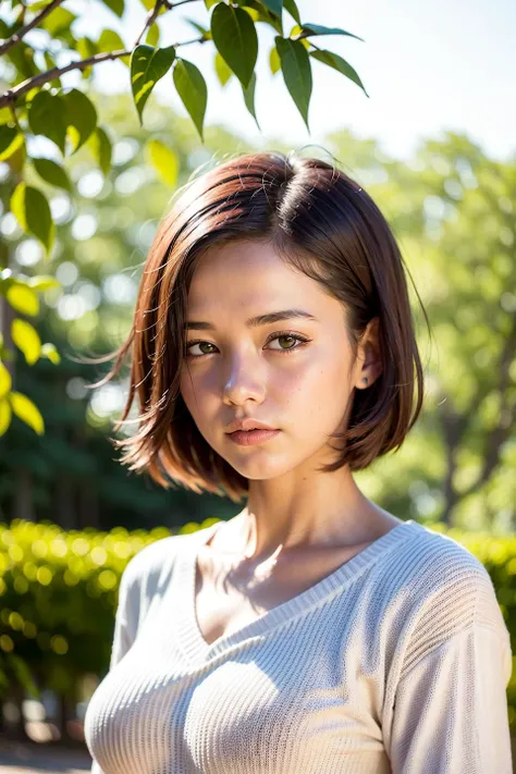 1girl, best quality, realistic, solo, depth of field, natural lighting,((canon 1D)), ((super blur background)),((canon EF 85mm f1.2)), alluring, beautiful face, clean, pure face, pale skin, cute, short hair,park, sunshine,flat chest, tiny breast, ((sweater,beautfully face)), <lora:japaneseDollLikeness_v10:0.3> <lora:taiwanDollLikeness_v10:0.1>
<lora:koreanDollLikeness_v15:0.2>,A 19 year old girl is standing in a park on a morning, flicking her hair with a gentle breeze blowing the tips of her hair. The soft sunlight shines on her face.