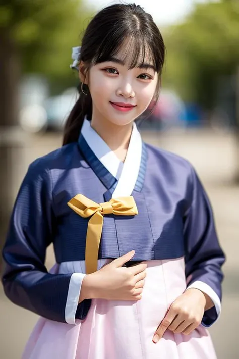ultra realistic details, sharp focus, detailed skin, hanbok, <lora:femaleNobleClassHanbok_v10:0.6>, smile, lsfchaewon, <lora:lsfChaewon_beta:1>