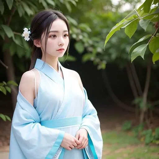 under body ,high resolution,(8k, best quality, masterpiece:1.2), (realistic, photo-realistic:1.2),the whole body,detailed face,(delicate texture, pattern, hanfu), <lora:yumikoliu:1>