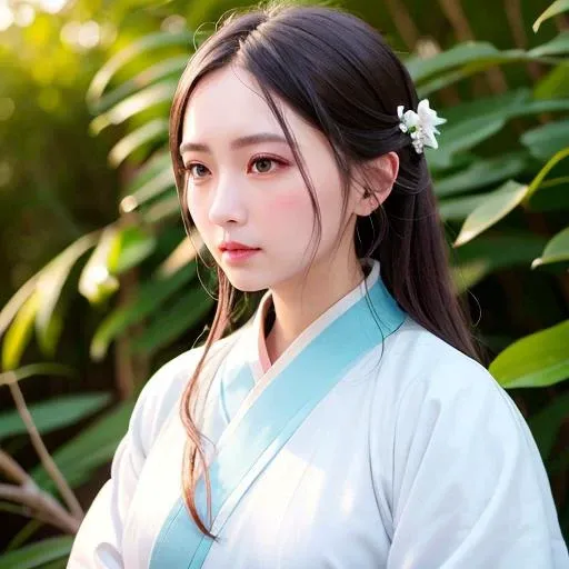 under body ,high resolution,(8k, best quality, masterpiece:1.2), (realistic, photo-realistic:1.2),the whole body,detailed face,(delicate texture, pattern, hanfu), <lora:yumikoliu:1>