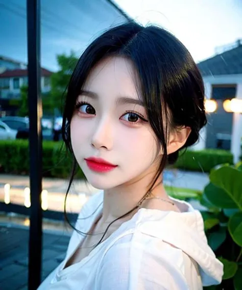 (8k, RAW photo, best quality, masterpiece:1.2), (realistic, photo-realistic:1.37), (pureerosface_v1:0.2), (ulzzang-6500-v1.1:0.3), omertosa,1girl,(Kpop idol), (aegyo sal:1),cute,cityscape, night, rain, wet, professional lighting, photon mapping, radiosity, physically-based rendering, <lora:Coser_TuNiang_v2:0.4> <lora:aespaKarina_aespaKarinaV5:0.35> <lora:dreamyGirlsFace_dreamyFace:0.1><lora:koreandolllikenessV20_v20:1>
