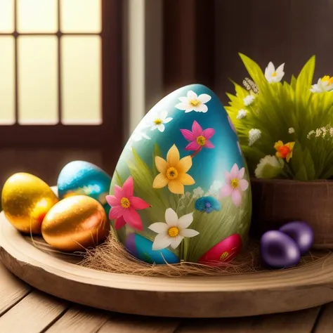 brightly colored easter eggs in a nest on a table, easter, shutterstock, by Jakob Gauermann, holding easter eggs, by Thomas Hfner, istock, best on adobe stock, portrait shot, by Jacob Kainen, by Rhea Carmi, translucent eggs, by Matthias Stom, by Zahari Zograf, holding in the hands easter eggs