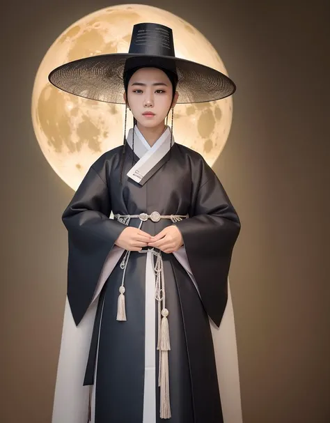 depth of field, night cityscape, 1boy, Wearing the traditional Korean costume, Hanbok,
black hat, (original: 1.2), (realistic: 1.3) , extremely detailed eyes and face, eyes with beautiful details, absurd, incredibly absurd, huge file size, ultra detail face, high resolution, ultra detailed hand, best quality, masterpiece, illustration, ultra detailed and beautiful, ultra detailed, CG, unity, 8k wallpaper, amazing, fine Detail, masterpiece, top quality, official art, extremely detailed CG unity 8k wallpaper, cinematic lighting, (perfect shiny skin:0.6), slim and smooth lines,background of full moon, Pine tree and crane cross the full moon,(floating),detailed background ,dynamic angle <lora:rkt-02:1>