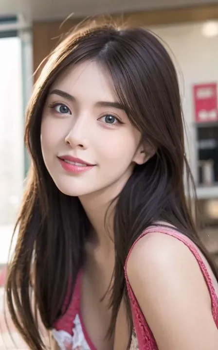 best quality, ultra high res, (photorealistic:1.4), (detailed beautiful girl:1.4), (medium breasts:0.8), looking_at_viewer, Detailed facial details, beautiful detailed eyes,pink hair, blue eyes, slender, haunting smile, (makeup:0.3), red lips, highly detailed clothes, (ulzzang-6500-v1.1:0.3) <lora:mix4:0.6> <lora:Taiwan-doll-likeness:0.2> <lora:Japanese-doll-likeness:0.1> <lora:ChineseDollLikeness2.0:0.1>