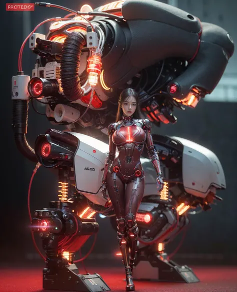 (best quality:1.4), ((masterpiece)),((realistic)), (detailed),(photorealistic:1.5),cyborg long legs, robotic parts, intricate details, complex details,