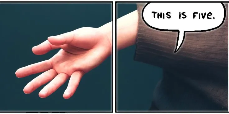 One hand