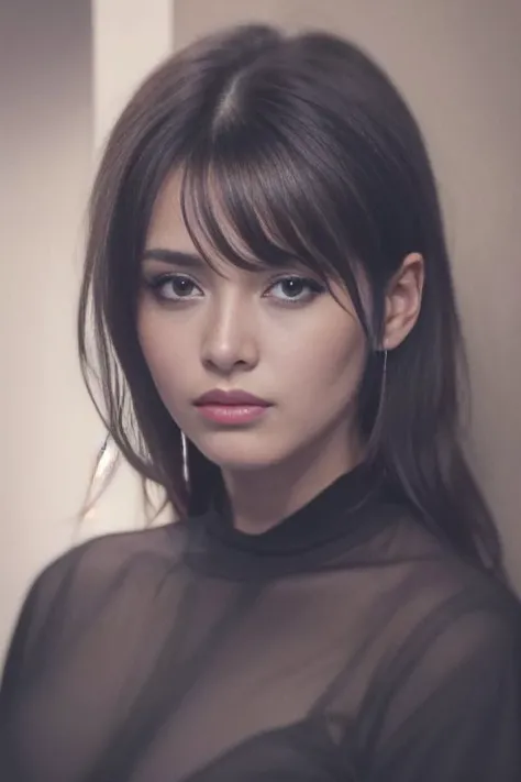 ((woman)), Charcoal, Realism, Denoise, Cel Shading, Volumetric Lighting, Volumetric Light, Volumetric, Moonlight, Moody Lighting, ((upper body:1.2)), portrait, ((high quality:1.2, masterpiece:1.2)), ms, single, shallow, shoulder level, Eye Shadow, Makeup, Eyeliner, absurdres, highres, high quality