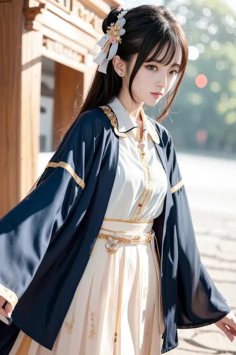 (8k, best quality, masterpiece:1), (realistic, photo-realistic:1),cute, dating,(smile:0.9), (closed mouth),small breasts, solo,beautiful detailed eyes,Perfect Face,<lora:hanfu_v29:0.72>, song style outfits, song hanfu, 1girl, long shan, pleated shan skirt, <lora:iu_V35:1>