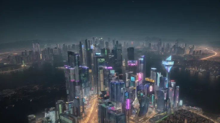 (((masterpiece, best quality, city:1, mini\(ttp\), miniature, isometric, landscape, in a cup))), cyberpunk city, futuristic:1, multiple levels, overcast, night, flying cars, floating ads, neon lights, lights, cityscape:0.9, clear, cloudy:0.25, moonlit <lyco:miniature_V1:0.61>