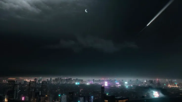 (mini\(ttp\), (8k, RAW photo, best quality, masterpiece:1.2, miniature, landscape, isometric), simple background, clean background, depth of field, cyberpunk city, futuristic:1, multiple levels, overcast, night, flying cars, floating ads, neon lights, lights, cityscape:0.9, clear, cloudy:0.25, moonlit <lyco:miniature_V1:0.7>