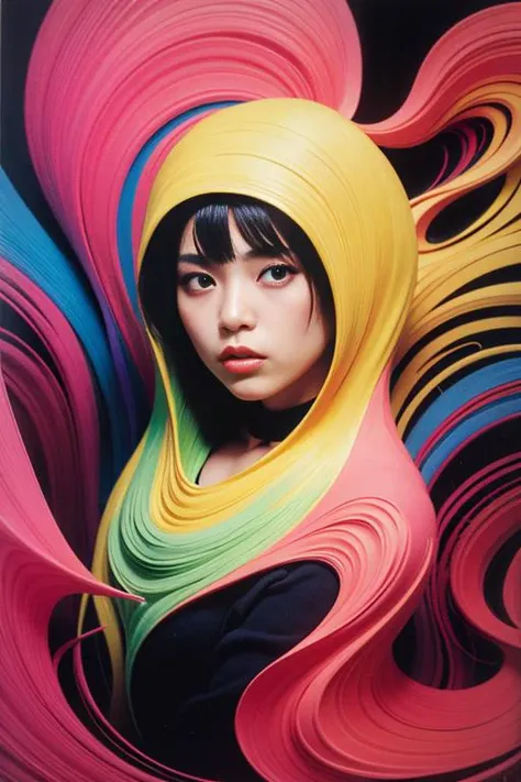 official art, unity 8k wallpaper, ultra detailed, beautiful and aesthetic, masterpiece, best quality, (close up, face focus:1.2), (zentangle, mandala, tangle, entangle), (fractal art:1.3) , 1girl, extremely detailed, dynamic angle, cowboyshot, the most beautiful form of chaos, elegant, a brutalist designed, vivid colours, romanticism, by james jean, roby dwi antono, ross tran, francis bacon, michal mraz, adrian ghenie, petra cortright, gerhard richter, takato yamamoto, ashley wood, atmospheric, ecstasy of musical notes, streaming musical notes visible, <lora:FashionMagazineStyle_v10:0.5>