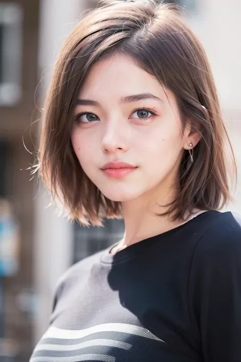 dressed, (photo realistic:1.4), (hyper realistic:1.4), (realistic:1.3),
(smoother lighting:1.05), (increase cinematic lighting quality:0.9), 32K,
1girl,20yo girl, realistic lighting, backlighting, light on face, ray trace, (brightening light:1.2), (Increase quality:1.4),
(best quality real texture skin:1.35), finely detailed eyes, finely detailed face, finely quality eyes,
(tired and sleepy),(smile:1.4), face closeup, t-shirts, close-up, upper body,
(Increase body line mood:1.1), (Increase skin texture beauty:1.1)
<lora:sd-No.172v2-000014:0.5>