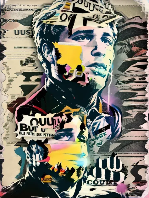 <lora:PunkArt:1>punk collage of a marlon brando i coulda' been a contender