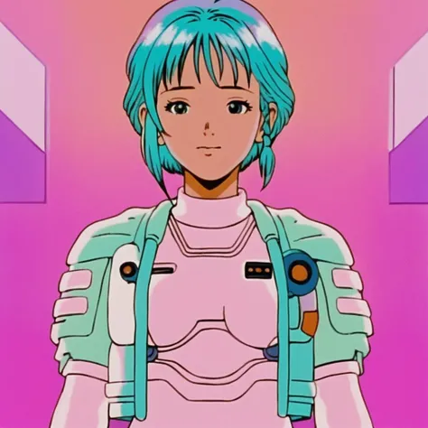 realistic, k4r1n woman standing, kawaii, cute, medium shot, happy, front view, background of gradient fluorescent, pastel tones (by wes anderson:1) <lora:k4r1n-000005:0.6>