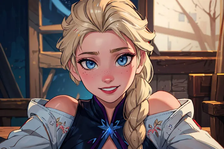 Elsa in spacemarine armor, warhammer, facing forward, oral sex, fellatio, blowjob, irrumatio, sucking penis, deepthroat