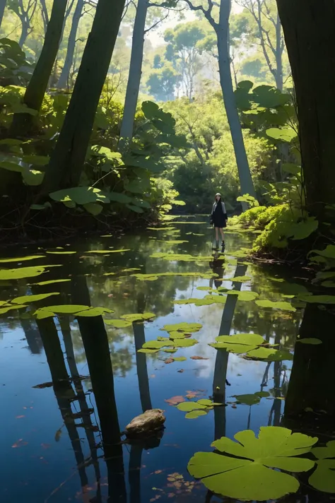swamp(wide shot, wide-angle lens,Panoramic:1.2),super vista, super wide AngleLow Angle shooting, super wide lens, Scenery, huge trees
(dramatic, gritty, intense:1.4),masterpiece, best quality, 8k, insane details, intricate details, hyperdetailed, hyper quality, high detail, ultra detailed,
1 girl, animal ears, forest, hunting, confident expression, sharp eyes, long flowing hair, camouflage headband, archery pose, drawing bowstring, quiver of arrows on back, agile movement, cautious footsteps, blending with nature, sunlight filtering through trees, serene atmosphere, birdsong, clear stream, attentive to surroundings, harmonious connection with wildlife
<lora:~Q?-]hll swamp:0.8>