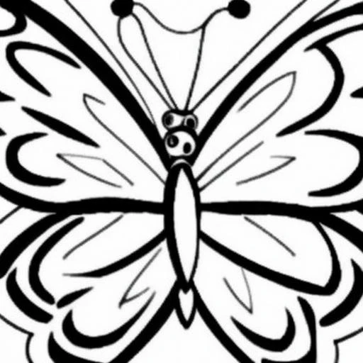 lineart of butterfly,coloring book,high quality,