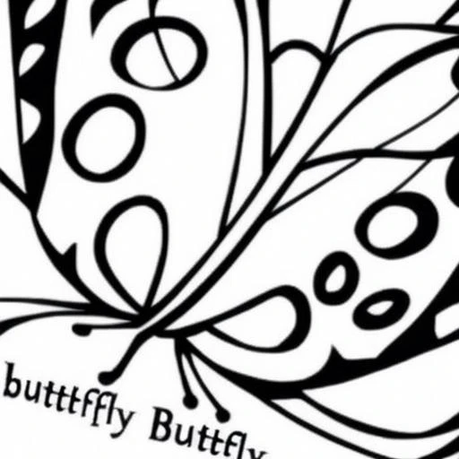 lineart of butterfly, coloring book,