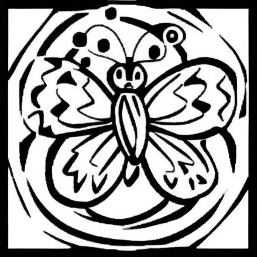 lineart of butterfly,coloring book,high quality,