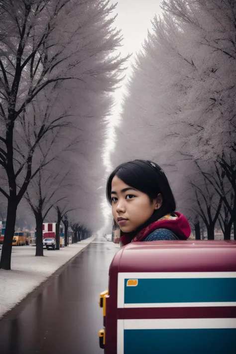 1girl, colorful Vector Art, intricate background, Aerial View of a Peruvian ([Postal delivery truck|Sandwiches]:1.3) , it is very Compelling and Matte, it is engraved with Mysterious and Maroon patterns, it is made from [Nomex|Cotton], dungeon and Elm background, Prehistoric city and Sagitta constellation in background, Foggy conditions, Bokeh, Regret, highly detailed, Gloompunk, Direct light, Selective focus, Monochrome, Dufaycolor Photograph, Fire and Ice, UHD, Highres