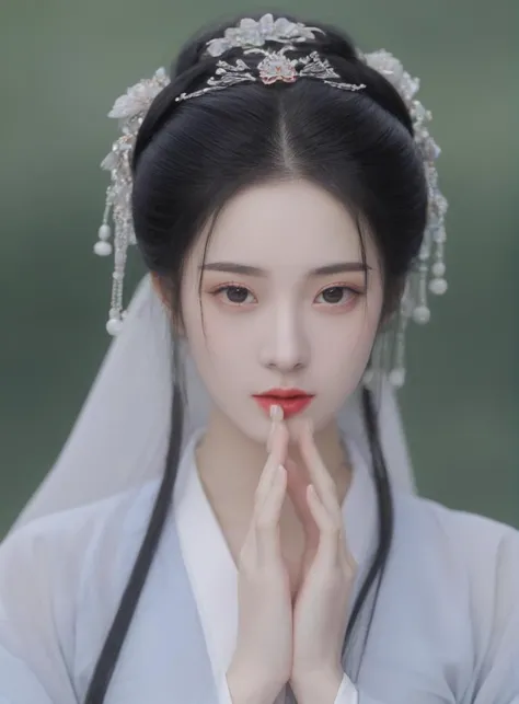 1girl,hanfu,very beautiful, Giving a deep throat blowjob,