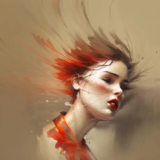 Beautiful vampire, bared fangs, blood-covered river as background, watercolor style smear, art, dramatic lighting, David Lynch's image style, abstract expressionism, metaphysics, expressionism, golden ratio,details aesthetic octane render excellent composition natural textures 8k oil paining masterpiece canon eos r4s 50