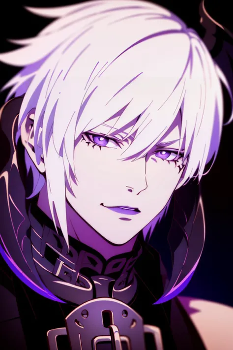 <lora:ANIME_ShingekiNoBahamut_Azazel_v01:0.8>, azazel \(shingeki no bahamut\), horns, portrait, 1boy, demon, white hair, purple eyes, wings, feathered wings, black wings, demon wings, 64K, f1.2, 800mm, UHD, dynamic lighting