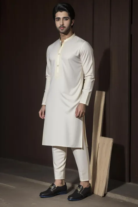 xyzsankurta, (highly detailed:1.3), 1boy, solo, (full body:1.3), Ultra-detail, (highres:1.1), best quality, (masterpiece:1.3), cinematic lighting, (highly detailed face and eyes:1.3), shalwar, shoe, <lora:xyzsankurta:.8>