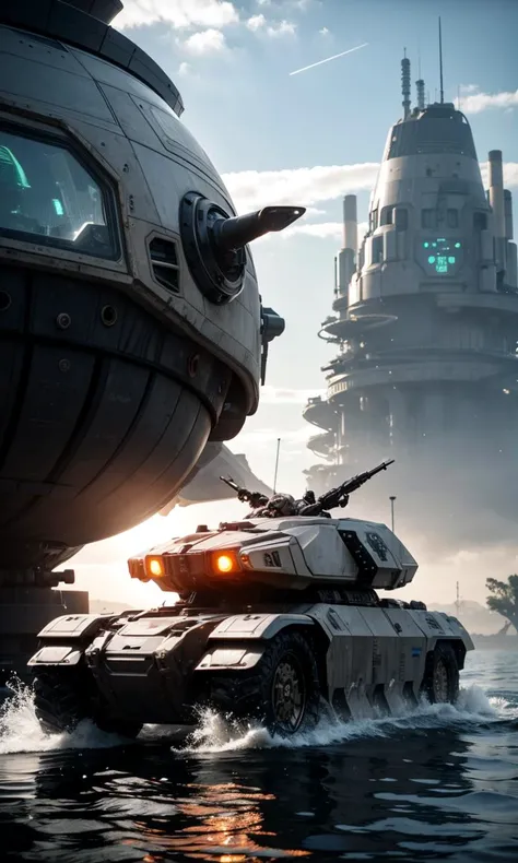 Sci-fi power armored vehicle, The future water world,