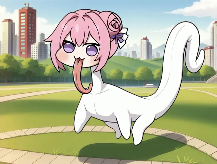 score_9, score_8_up, score_7_up, score_6_up, uncensored, source_anime, rating_safe,anime screencap,
BREAK,
solo,
<lora:Doro_X_PDXL_V1:1>,doro, creature, chibi, :3,pink hair, purple eyes, hair bun, hair bow,
white body,
<lora:elongated_pony-adafactor-8x4-4x1-cs1:1>,elongated,,long torso,,long neck,
v, long legs, long arms,
long tongue,
eating grass,
wide-shot,wild,
clone, stampede, running , landscape, cityscape , aesthetic, absurdres
no humans,