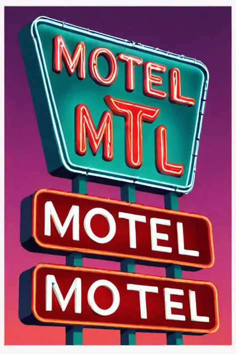 Vector art, a motel sign by monsieur z <lora:Monsieur_Z_Style_XL-000010>