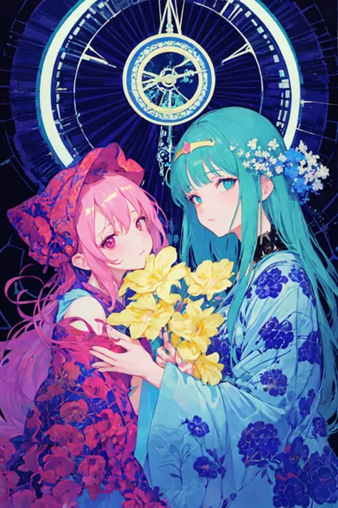 blacklight, ilya kuvshinov, anime art, portrait, kyoto animation, last exile, blue submarine no. 6, loish, murata range, kawaii, yoshitaka amano, studio lighting, manga, bright colors, beautiful, 35mm lens, alphonse mucha, vibrant high contrast, gradation, jean giraud, moebius, fantasy, rule of thirds, fibonacci, intricate, cel shaded,