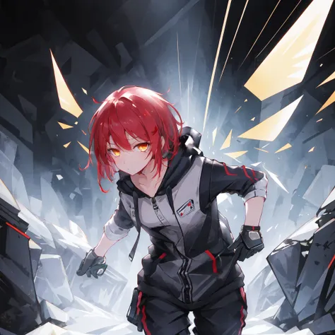 mksks style, (very detailed background:1.0), (highly detailed background:1.0), 1girl, upper_body, looking_at_viewer, hoodie, partially_unzipped, masterpiece, <lora:Exusiai:0.6>, (Exusiai), battle, assault rifle,firing , running, upper body, wings