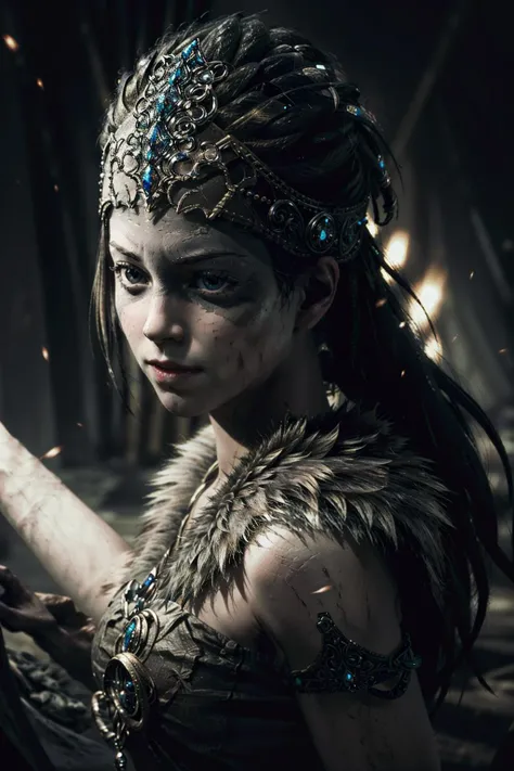 (masterpiece, best quality)
1girl, SenuaHell, solo, looking at viewer, portrait, dark, black hair, dark background, black eyes, realistic
<lora:epi_noiseoffset2:1>,   <lora:SenuaHell:0.7>