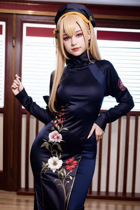 jeanwanwan, a woman wearing turtleneck chinese dress <lora:jeanwanwan2:1>