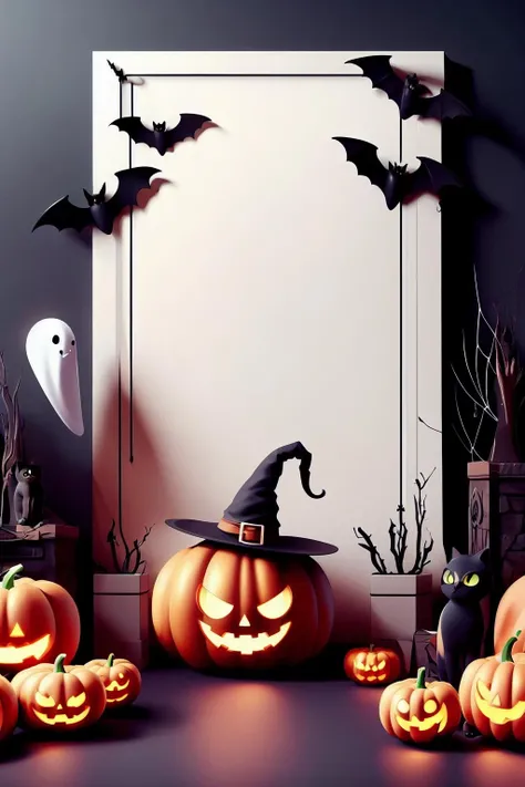 bare tree, bat, ghost, ghost costume, halloween, jack-o'-lantern, moon, pumpkin, spider web, witch hat, candy, spider, tree, castle, bat wings, full moon, hat, emoji, demon tail, whiteboard, lantern, wings, black cat, house, night, demon horns, skeleton, gate, cape, food, head wings, scythe, branch, mini witch hat, candle, lamppost, black wings, church, tower