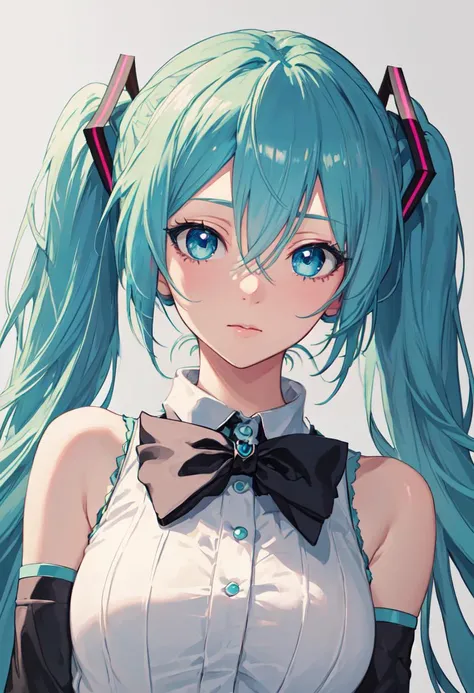 (safe:1.10), best quality, masterpiece, highres, solo, (hatsune_miku_bluearchive:1.10), portrait, looking at viewer, 16 <lora:hatsune_miku_bluearchive:0.80>
