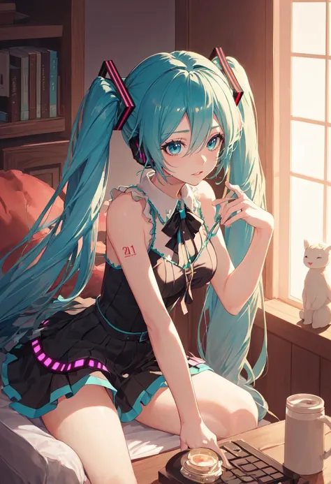(safe:1.10), best quality, masterpiece, highres, solo, (hatsune_miku_bluearchive:1.10), 23 <lora:hatsune_miku_bluearchive:0.80>
