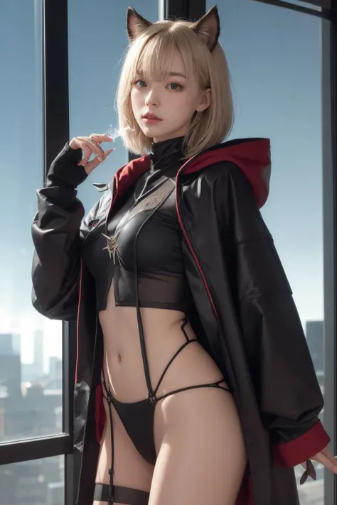 office[::1], fantastic scenery, window, thunder, <lora:shigureNekopara_10:0.9:TT>shigure_neko, (nekopara:0.9), animal ears, short hair, blunt bangs, sideless outfit, fantasy outfit, standing[::3], croupier, Style-Glass, (best quality:0.8), sidelighting
(style-swirlmagic:0.8), pale skin, portrait, (sinister (DarkFantasy:0.8) theme:1.1) (bloody scars:0.7), looking up, solo, half shot, dynamic pose, detailed background, sinister look,  ruler of spiders,  eye shadow, red clouds,  hooded dark robe, spiked crown, shadow realm, , bringer of the false light, spiders, spiderwebs, bats, dark lightning,   pestilence,  decadence, evil energy emanating,    consuming darkness,