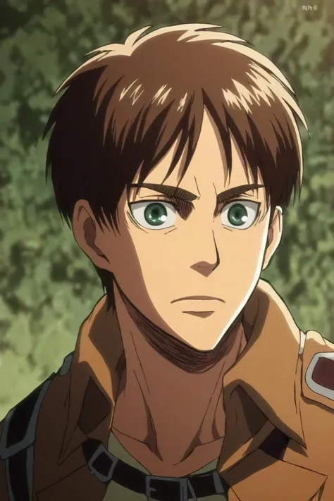 score_9, score_8_up, score_7_up, score_6_up, score_5_up, score_4_up, BREAK source_anime, 1boy, solo, male focus, , <lora:Eren_Yeager_PonyXL:0.94>, eren_yeager, brown hair, green eyes, , , war, <lora:sdxl_lightning_8step_lora:1>