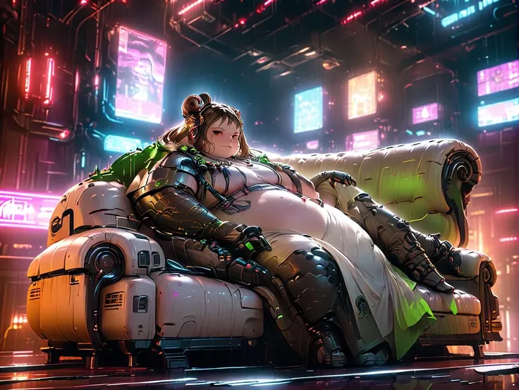 cyberpunk style, advertising poster style, Jabba_the_Hutt \(Star_War\) lying on a lounge couch, watching other people dancing in the dance floor of cyberpunk 2077 nightclub, natural light, Adobe Light front view, solo, sfw, (lying pose:1.2), Professional, modern, product-focused, commercial, eye-catching, highly detailed, full body <lora:C_projection_holographic_display:1>, neon, dystopian, futuristic, digital, vibrant, detailed, high contrast, reminiscent of cyberpunk genre