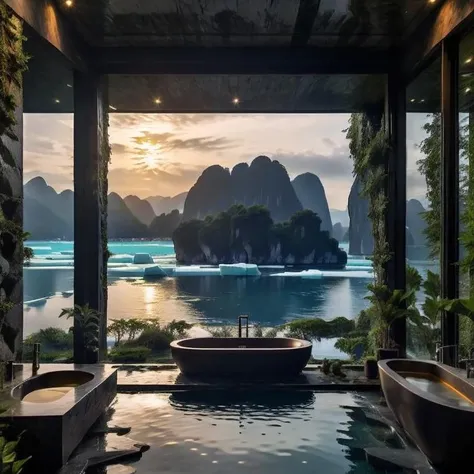 <lora:greenroom-HXZ:0.8>green houseï¼tree,sunlight,bedbeautiful detailed glow, (detailed ice), beautiful detailed water,