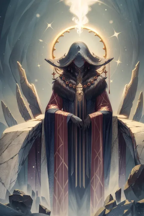solo, the ancient one,here he remains,he who is dormant will arise, no_humans, blood,<lora:Angelarium:1>,