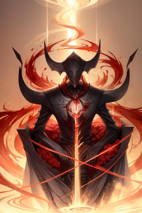 solo, the ancient one,here he remains,he who is dormant will arise, no_humans, blood,<lora:Angelarium:1>,