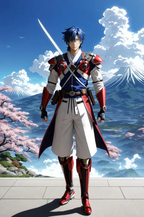 In the vibrant world of a Japanese anime, our dashing male protagonist takes the spotlight, depicted in a stunning hand-drawn illustration that captures the essence of his character. Against a backdrop of picturesque landscapes, towering cityscapes, or the backdrop of a celestial battle, he stands as the epitome of anime heroism. His eyes, shimmering with determination, reflect the unyielding spirit that propels him forward on his epic journey. With his meticulously detailed attire, whether it's futuristic armor, traditional samurai robes, or futuristic high-school attire, he embodies the quintessential anime hero. This illustration not only showcases his incredible design but also promises an unforgettable adventure filled with action, intrigue, and the breathtaking beauty of the anime world